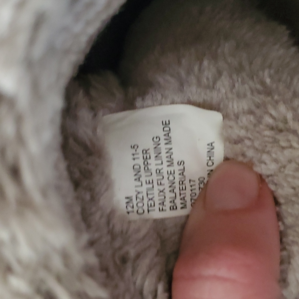 Makalu taupe girls zip up faux fur cozyland boots sz 12 - Picture 8 of 8